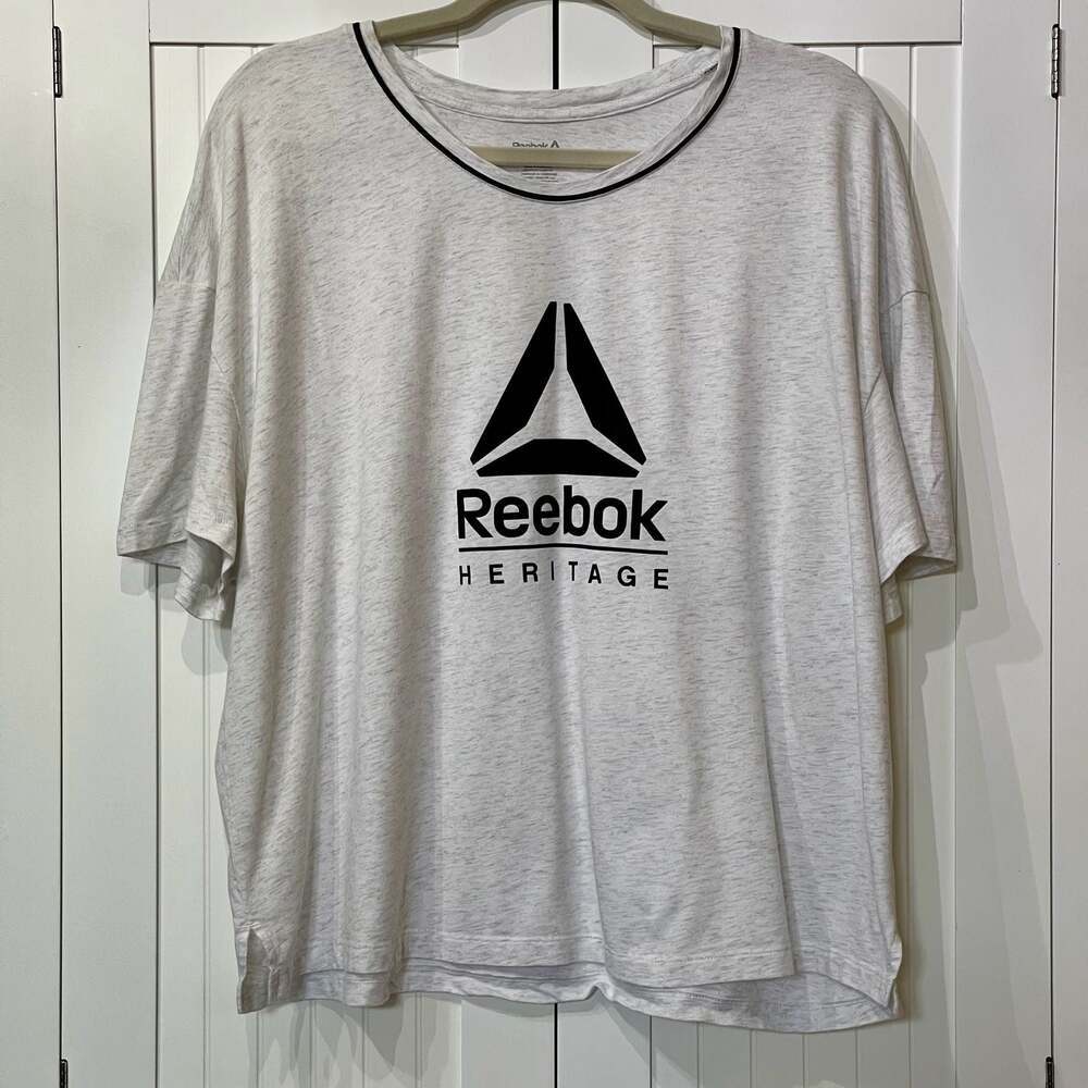 Reebok Heritage Graphic Tee Delta Logo Heather Grey T-Shirt XXXL
